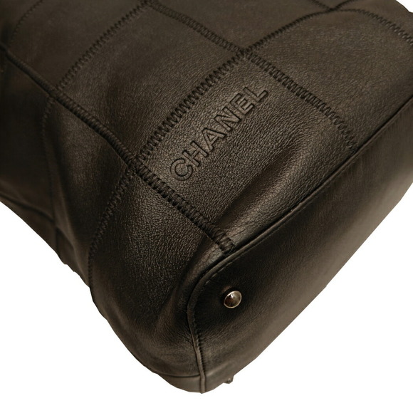 CHANEL Chocobar Handbag Leather Drawstring Tassel Fringe Black - Picture 6 of 8